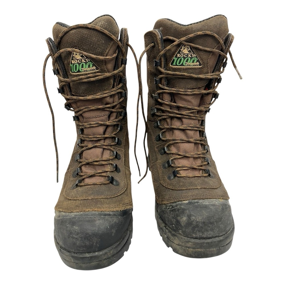 Rocky Men's 9 Leather LaceUp Insulated Snow Boots Thinsulate Ultra 1000g Asystec